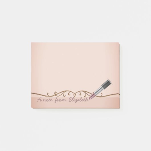 Post-it® Rouge à lèvres Chic Élégant Féminin et Stylé (Devant)
