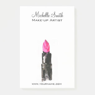 Post-it® Rouge à lèvres rose et noir chic maquillage