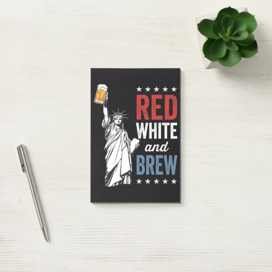 Post-it® Rouge Blanc et Bière 250e Anniversaire (Bureau)