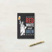 Post-it® Rouge Blanc et Bière 250e Anniversaire (Sur un bureau)