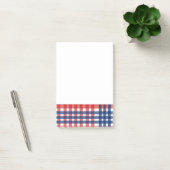 Post-it® Rouge, blanc et bleu En vichy plaid (Bureau)