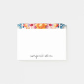 Post-it® Rouge Blanc Orange Floral Design (Devant)