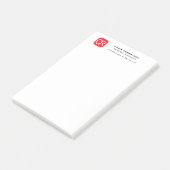 Post-it® Rouge Blanc Professionnel Uni Brodé (Incliné)