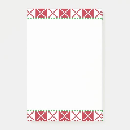 Post-it® Rouge, blanc, vert letton Letton Ethnic Folk art (Devant)