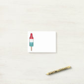 Post-it® Rouge bleu Patriotique Rocket Pop Popsicle 4 juill (Sur un bureau)
