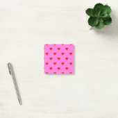 Post-it® Rouge Coeur rose Motif Retro Chic (Bureau)