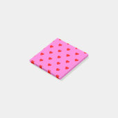 Post-it® Rouge Coeur rose Motif Retro Chic (Incliné)