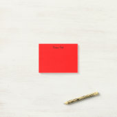 Post-it® Rouge fait sur commande (Sur un bureau)