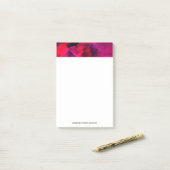 Post-it® Rouge foncé et violet Gras & Abstrait moderne (Sur un bureau)