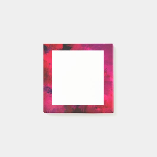 Post-it® Rouge foncé et violet Gras & Abstrait moderne (Devant)