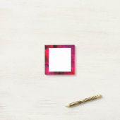 Post-it® Rouge foncé et violet Gras & Abstrait moderne (Sur un bureau)