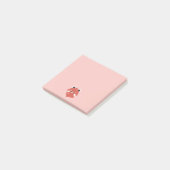 Post-it® Rouge Panda d'amour mignon (Incliné)