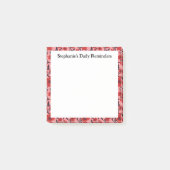 Post-it® Rouge rose Floral Daily Rappel Sticky (Devant)