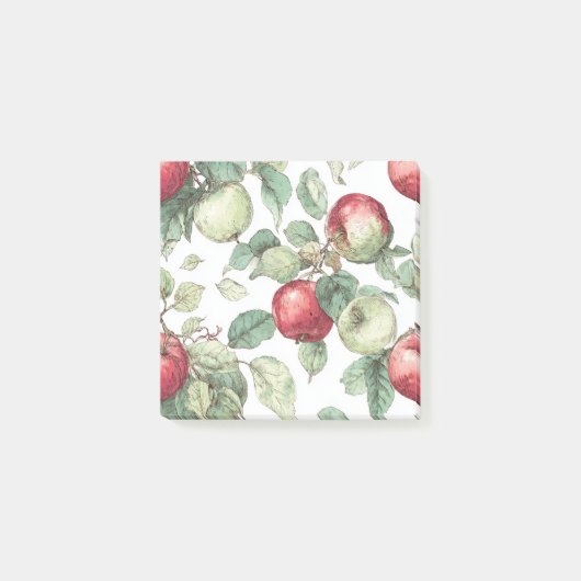Post-it® Rouge vert pomme Motif Aquarelle Russe (Devant)