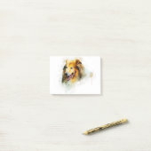 Post-it® Rough Collie (Sur un bureau)