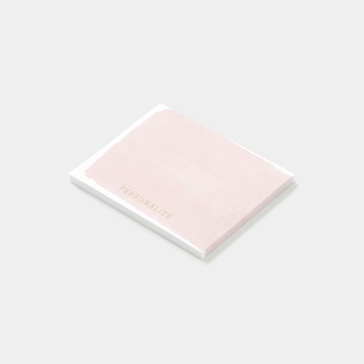 Post-it® Rougissent l'aquarelle rose (Incliné)