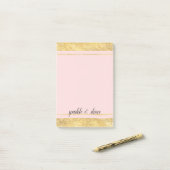 Post-it® Rougissent l'or rose (Sur un bureau)