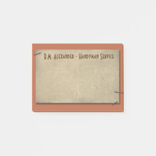 Post-it® Rouille et bronzage avec agrafes Masculine Post-it