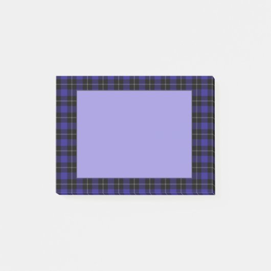 Post-it® Royal Blue Black Plaid (Devant)