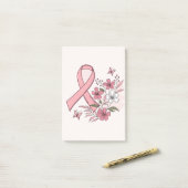 Post-it® Ruban de sensibilisation au cancer du sein (Sur un bureau)
