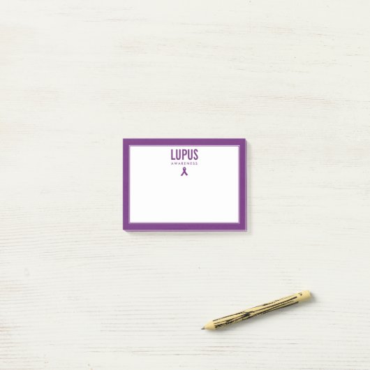 Post-it® Ruban de sensibilisation Lupus pourpre (Sur un bureau)