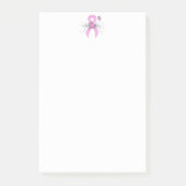 Post-it® Ruban de sensibilisation rose avec papillon (Devant)