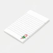 Post-it® Ruban vert de bonbon de Noël doublé (Incliné)