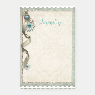 Post-it® Ruban vintage de flocon de neige et damas Post-i