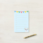 Post-it® Rubans lama & multicolores sur bleu clair (Sur un bureau)