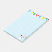 Post-it® Rubans lama & multicolores sur bleu clair (Incliné)