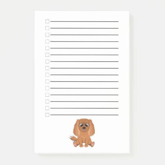 Post-it® Ruby Cavalier King Charles Spaniel    (Devant)