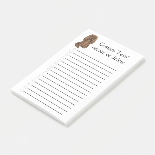 Post-it® Ruby Cavalier le roi Charles Spaniel  (Incliné)