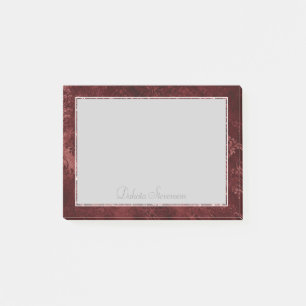 Post-it® Ruby Crimson Rouge   Grunge classique avec nom per