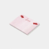 Post-it® Ruby Red Hearts et Love Post-It Notes (Incliné)