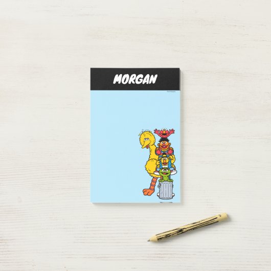 Post-it® Rue Sésame | Ajouter Votre Nom (Sur un bureau)