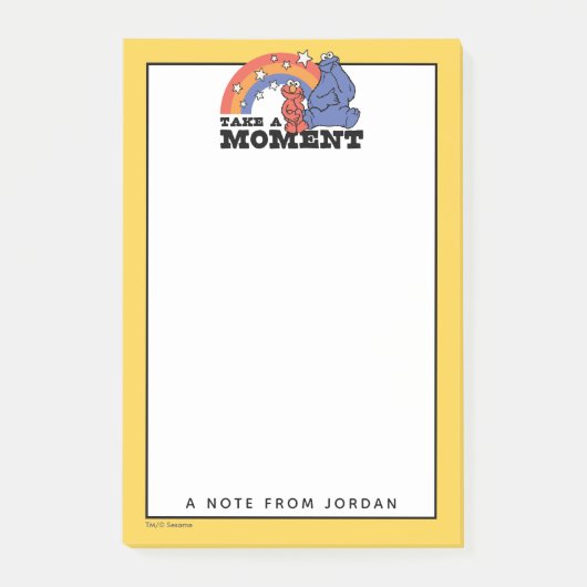 Post-it® Rue Sésame | Elmo & Cookie | Ajouter Votre Nom (Devant)