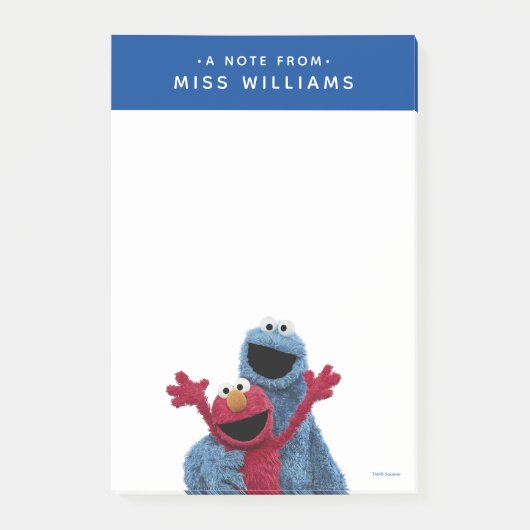 Post-it® Rue Sésame | Elmo & Cookie Monster (Devant)