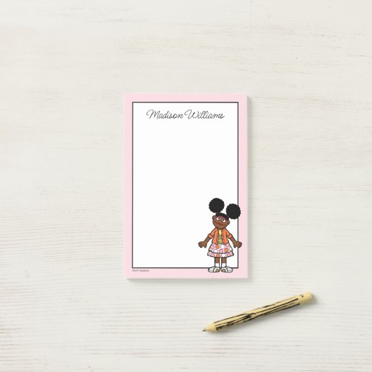 Post-it® Rue Sésame | Gabrielle Ajouter Votre Nom (Sur un bureau)