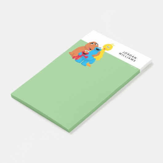 Post-it® Rue Sésame | Groupe Hug | Ajouter Votre Nom (Incliné)