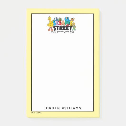 Post-it® Rue Sésame | Les amis à fourrure | Ajoutez votre n (Devant)