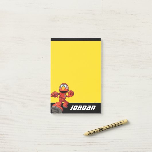 Post-it® Rue Sésame | Mécaniciens Elmo | Ajouter un nom (Sur un bureau)