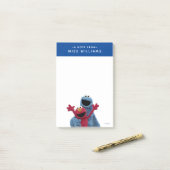 Post-it® Rue Sésame | Monstre Elmo & Cookie (Sur un bureau)