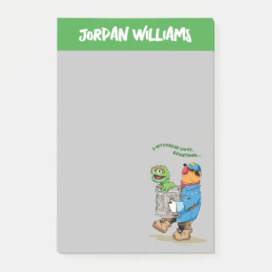 Post-it® Rue Sésame | Oscar & Bruno l'éboueur (Devant)