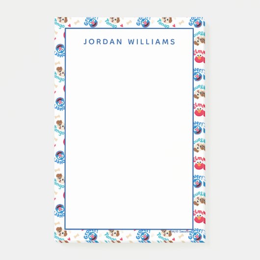 Post-it® Rue Sésame | Tango, Elmo et Motif Grover (Devant)