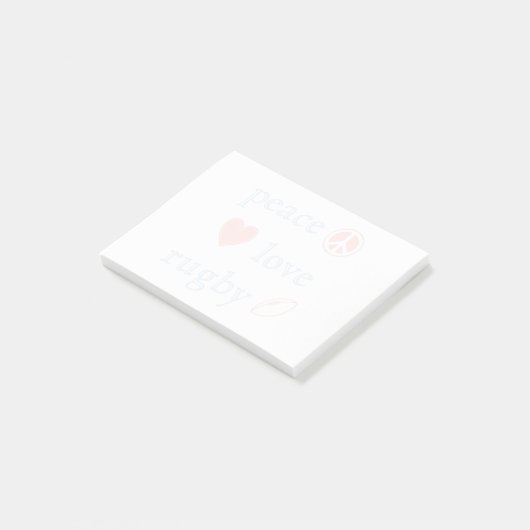 Post-it® Rugby de Peace Love (Incliné)