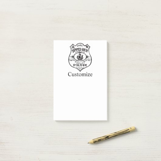 Post-it® Rum épicé Pirate Boisson Thunder_Cove (Sur un bureau)