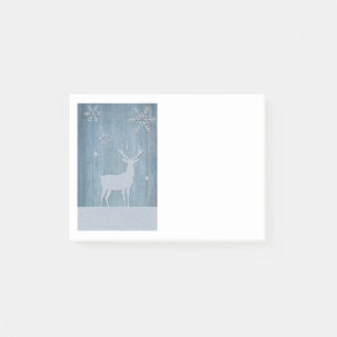 Post-it® Russe Bleu Bois Reindeer Pays Noël
