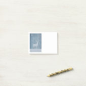 Post-it® Russe Bleu Bois Reindeer Pays Noël (Sur un bureau)