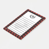 Post-it® Russe Buffalo Check Plaid & Deer Antlers (Incliné)