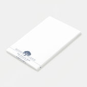 Post-it® Russe moderne Marine bleu Willow Tree Logo Letterh (Incliné)